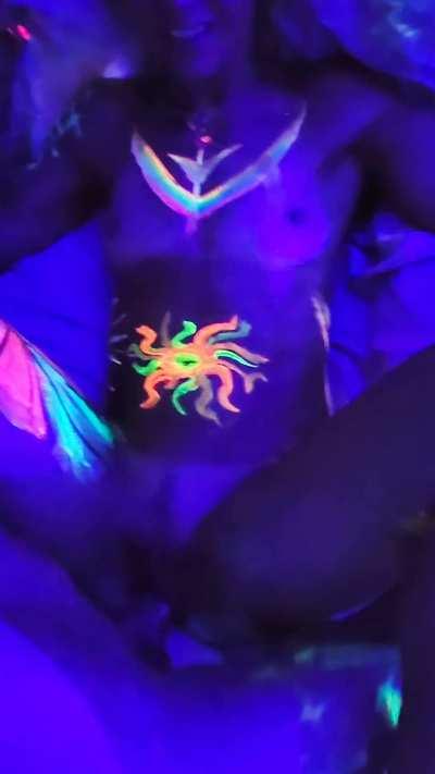 We had a lot of fun at our friend's glow party