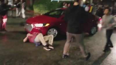 Frat boy messes with Asian dude, gets knocked the fuck out