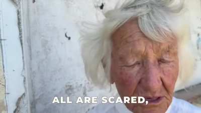 Grandma Lora has 20 goats. 
Russians have destroyed her house. All the shepherds herding cows were killed. 
Will America help? she asks. (sadly part one of two)