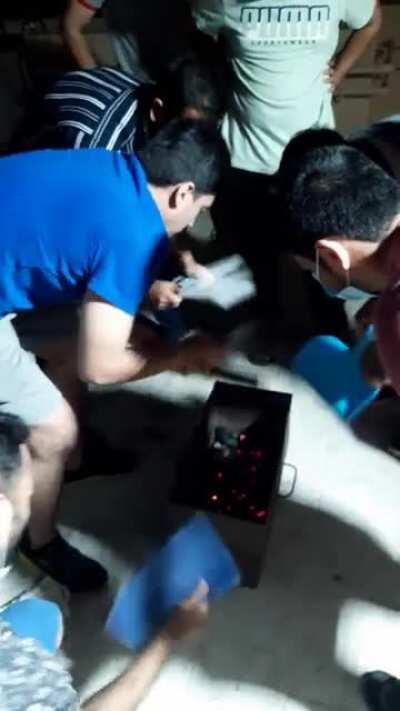 Trying to start a coal bbq fire