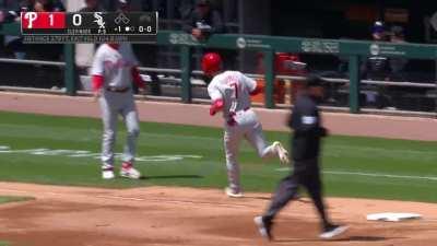 [Highlight] Trea Turner hits his first homer as a Philadelphia Phillie to make it 1-0