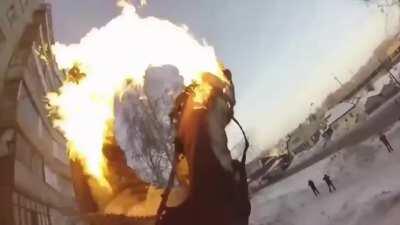 DBS setting yourself on fire and jumping 30m off a building!