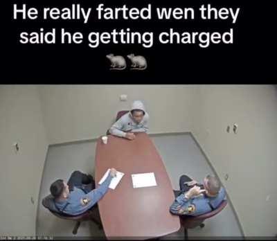 Bro pulled a Mookey, straight fumigating the interrogation room 😭