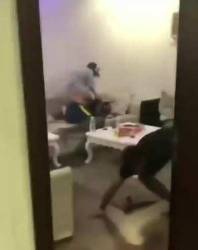 Good ol slippery floor prank