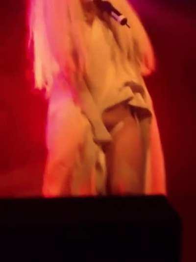 Lady Gaga flashing her bush onstage