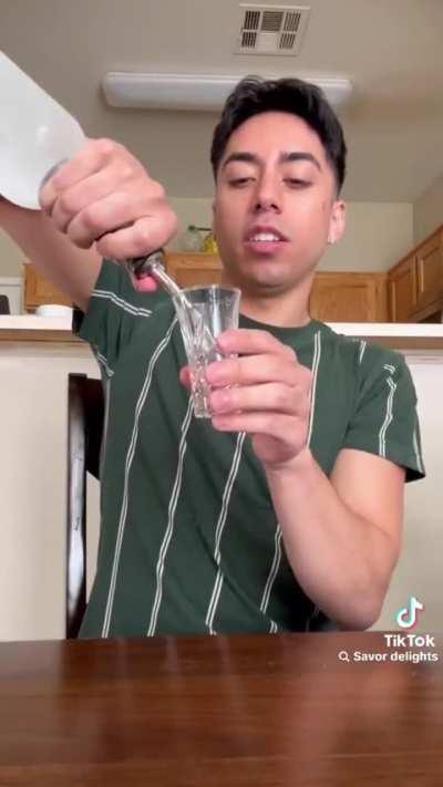 to take a shot of Everclear with no reaction