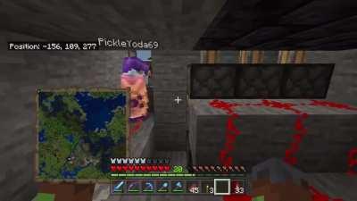 My friend finally completed his redstone after 30 mins. But then...