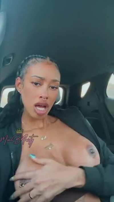 She Almost Got Caught Setting Those Titties Free