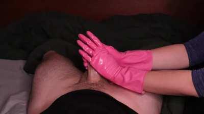 Pink Latex Gloves - Cum Extraction [Sound][OC]