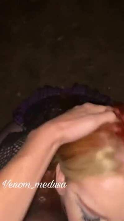 New video(6 minutes) sucking a real big dick and getting my throat fucked in a forest on my Onlyfans👅💦i made discounted subscriptions so you can enjoy my content!!❤️link in comments