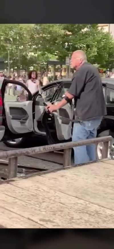 Man fires arrow into crowd. Chaos ensues