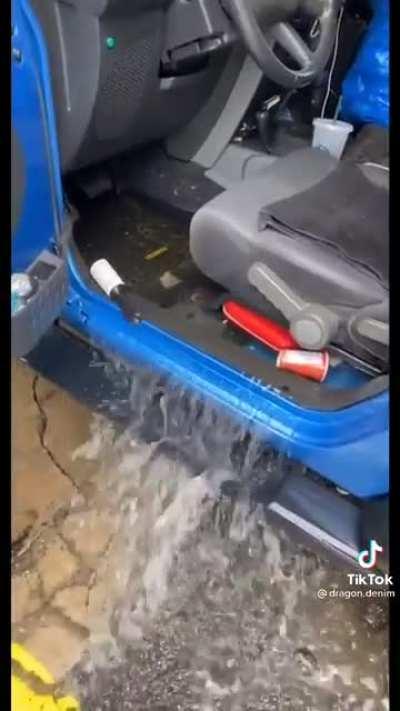 Lucky that towel was on the seat, this could’ve been messy