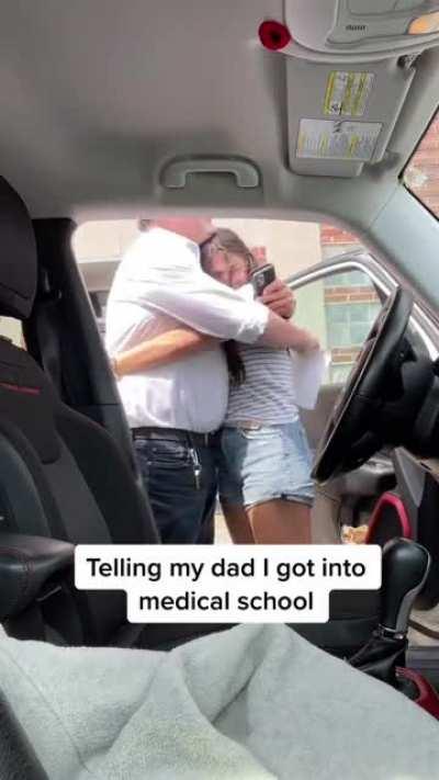 Special moment shared between father and daughter.