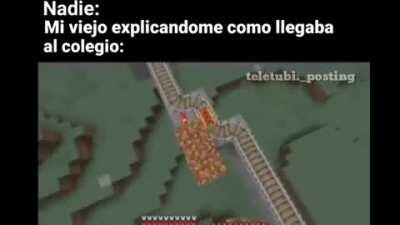 mi viejo explicando como llegaba a la escuela