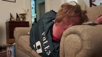 My buddy&rsquo;s wife took this around midnight last night. Go birds.