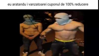 eu aratandu i vanzatoarei cuponul de 100% reducere