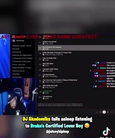 DJ Akademiks falls asleep listening to CLB