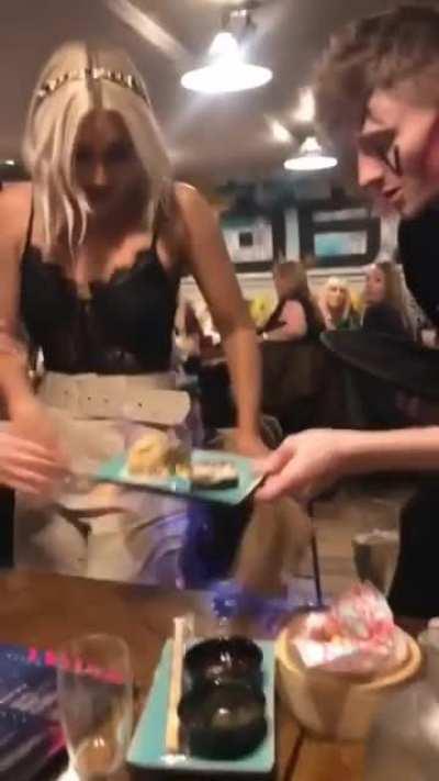 WCGR serving a flammable drink