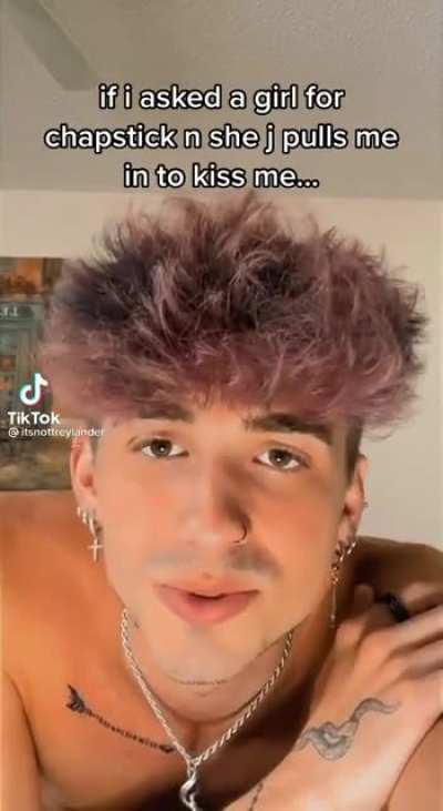 He’s needs a cough drop, not chapstick