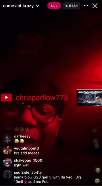 VonOff1700 Letting Ppl Jump On His IG Live To Shoot their 🔫’s