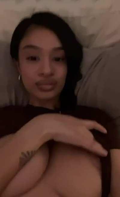 cute face, perfect breast