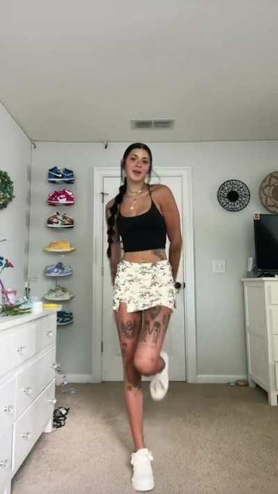 Tatted up brunette goddess