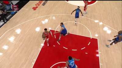 [Highlight] Collins gets called for his fourth foul by extending his arm and pushing Giannis while laying it up