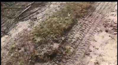 Humvee comes millimetres from hitting a TM-62 tank mine.