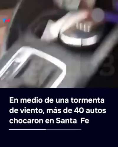 Idiots driving in dust storm in Argentina