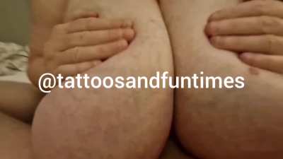 Sound on, loud and hard titfuck slapping OC