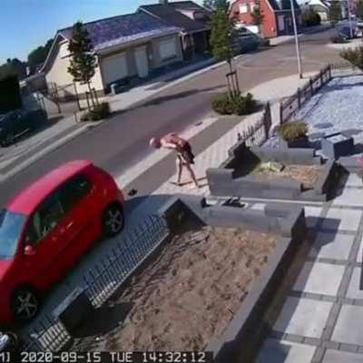 Crashing into a fence