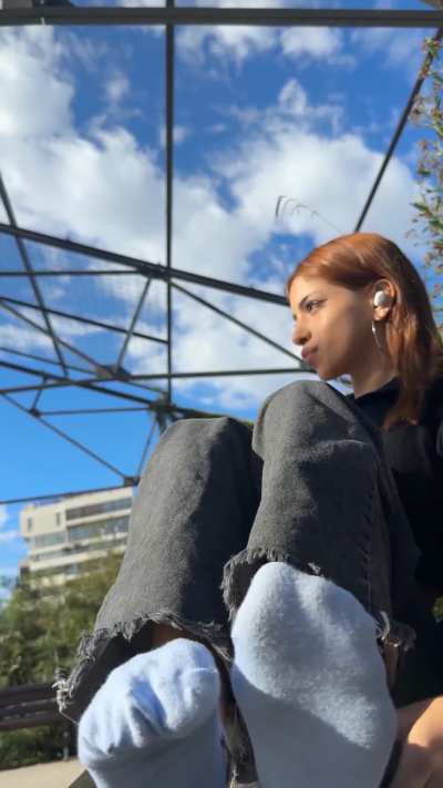 I had to show you my little feet at the park because I love it when you get desperate