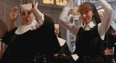 Wendy Makkena played the younger nun in Sister Acts 1 & 2. I don't know if she ever did anything more risque