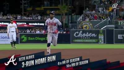 [Highlight] [Highlight] Ozzie Albies gives the Braves some insurance in the eighth with a 3-run homer.