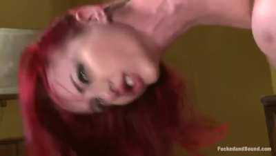 Ginger fucked in shibari suspension