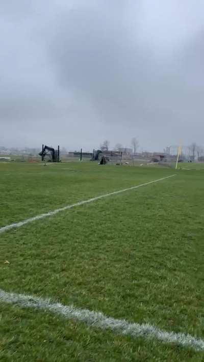 Storm damage in Delaware County (Berlin High School)
