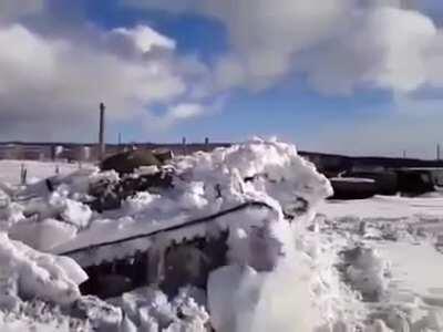 the ground begins to rev its russian diesel engine