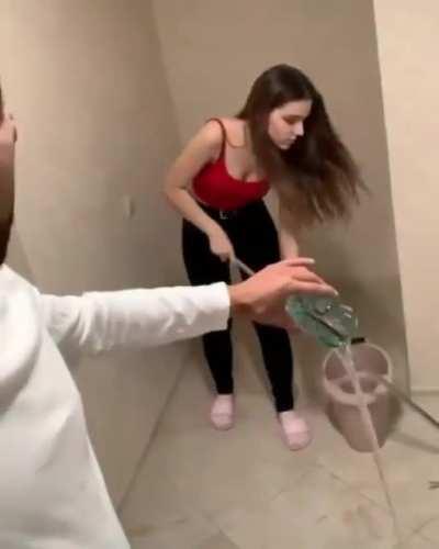 Poring water on the ground WCGW