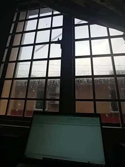 Always nice when rain visits during work 💦