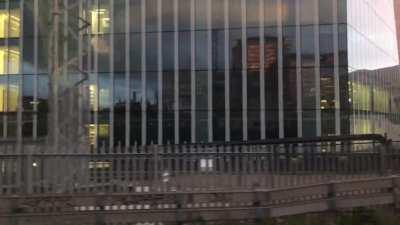Amazing vaporwavey sunset over Blackfriars bridge last night
