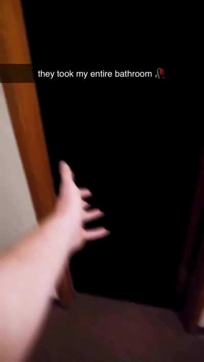 Alright, who opened a dark fountain in this guy's bathroom?