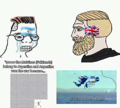 cry as much as you want little argentinian, that won't get the malvinas back