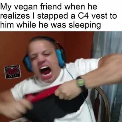 Ironically, you're about to be cooked meat.