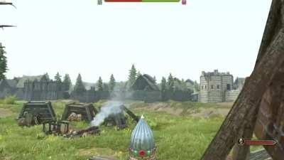 Die ham mir mid am Treb... Trabo...WAS? mid am Kadapuld an riesichen Stein neigschmaßt!