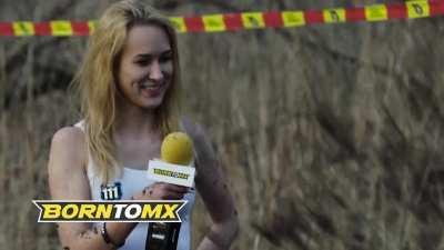 Just a quick interview during a motocross shouldn't be a problem....