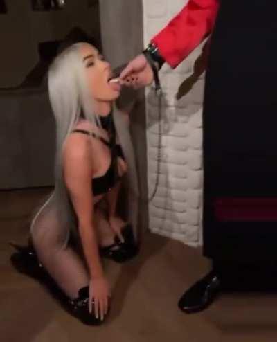 Machine Gun Kelly and Megan Fox show off their bondage and priest Halloween costumes.
