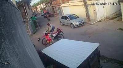 Here, steal the helmet too!