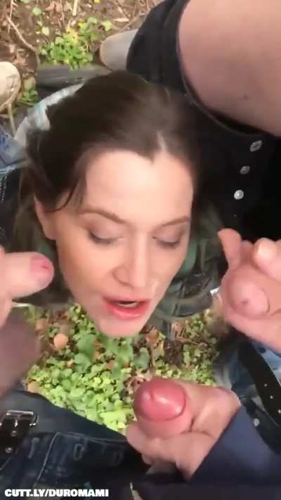 Bukkake in the woods