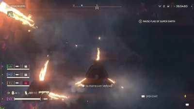 Hellpod landed on a Hellbomb... Insane entrance.