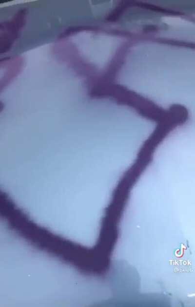 Imagine having the confidence to vandalize an ex's car but can't even spell 